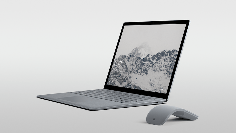 ↑Surface Laptop。2017年7月20日発売。実勢価格は13万6944円(税込)~