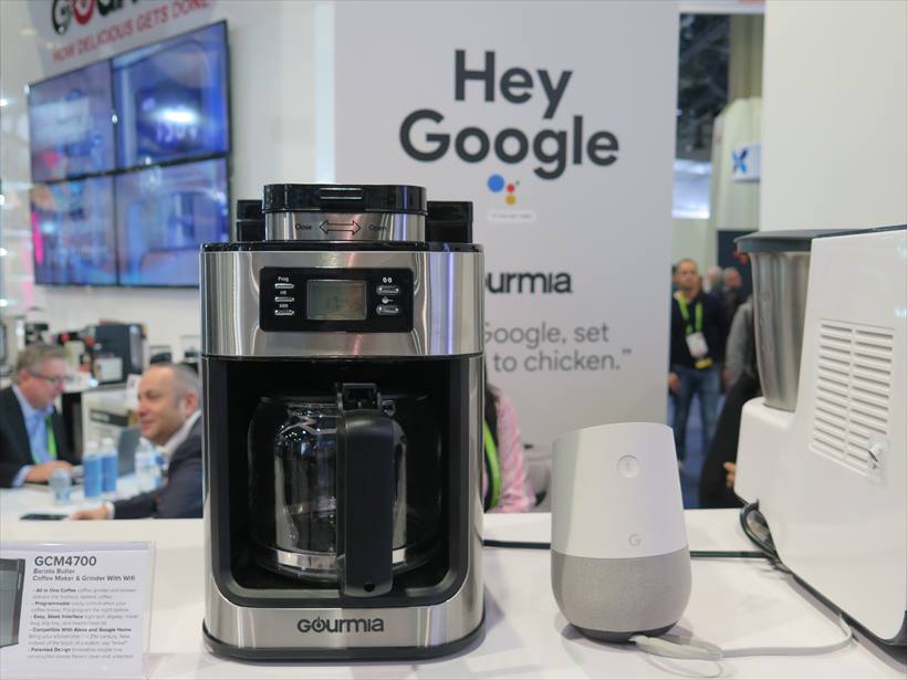 ↑調理家電メーカーのGoumiaもGoogleアシスタント対応をアピール