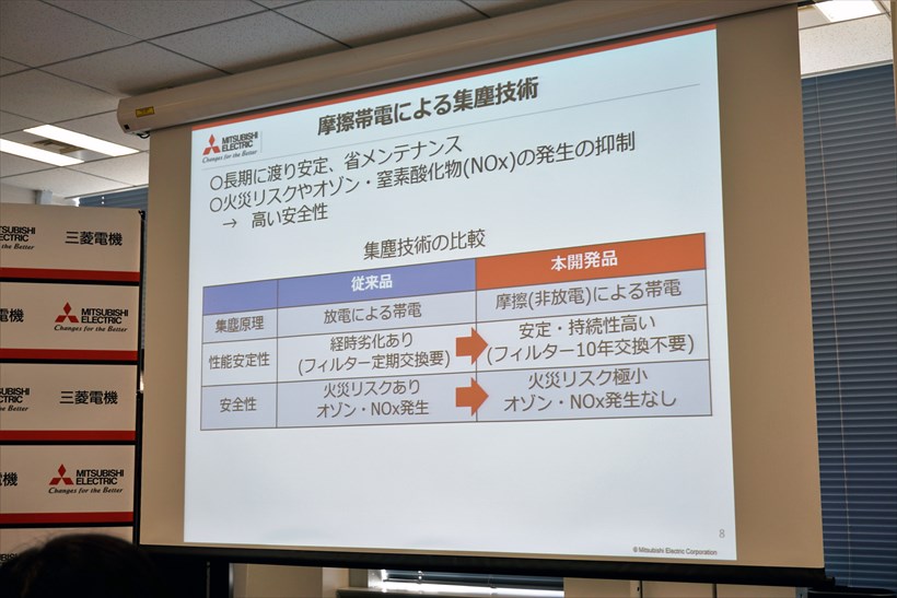 ↑従来と比較して、安全性や省メンテナンス性に優れているとしています
