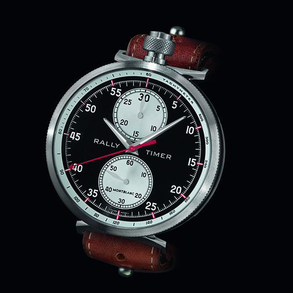 「モンブランラリータイマークロノグラフリミテッドエディション100」価格未定。直径50mm、厚さ15.2mm。3気圧防水。100本限定