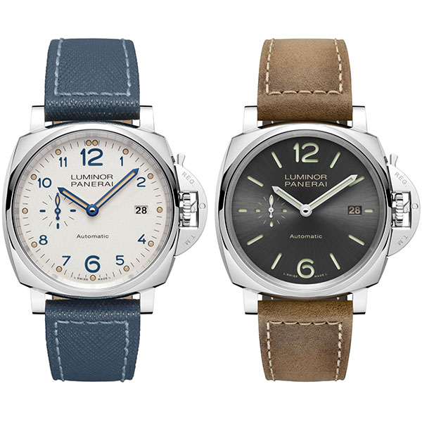 「ルミノール ドゥエ 3デイズ オートマティック アッチャイオ – 42mm」左/Ref.PAM00906、右/Ref.PAM00904