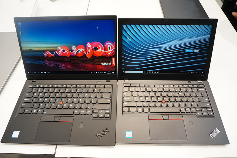↑X1 Carbon(左)とX280(右)
