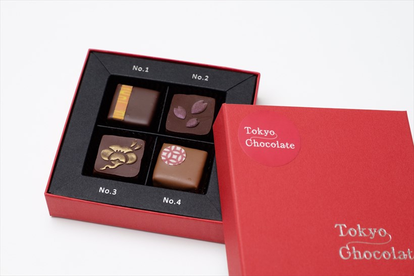 ↑合わせて試食させてもらった「トーキョーチョコレート」(1728円)。フランスのサロン・デュ・ショコラ パリへ出品し、2年連続 最高位金賞を受賞