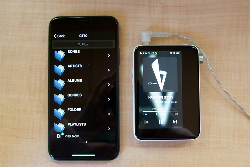 ↑iPhoneからCT10を操作しているところ