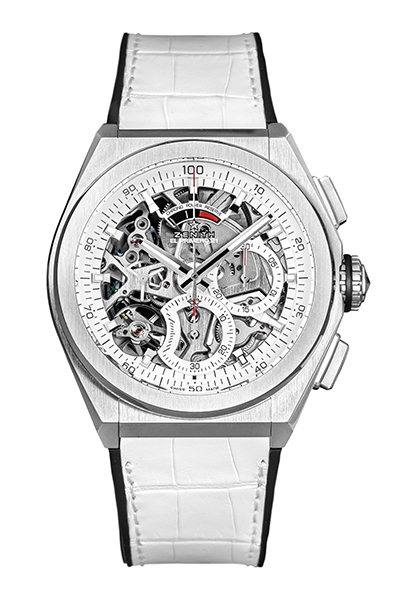 「デファイ エル・プリメロ21 Japan Limited」145万8000円(予価)/Ref.95.9003.9004/78.R588 自動巻き。チタンケース。アリゲーター+ラバーストラップ。直径44mm。10気圧防水