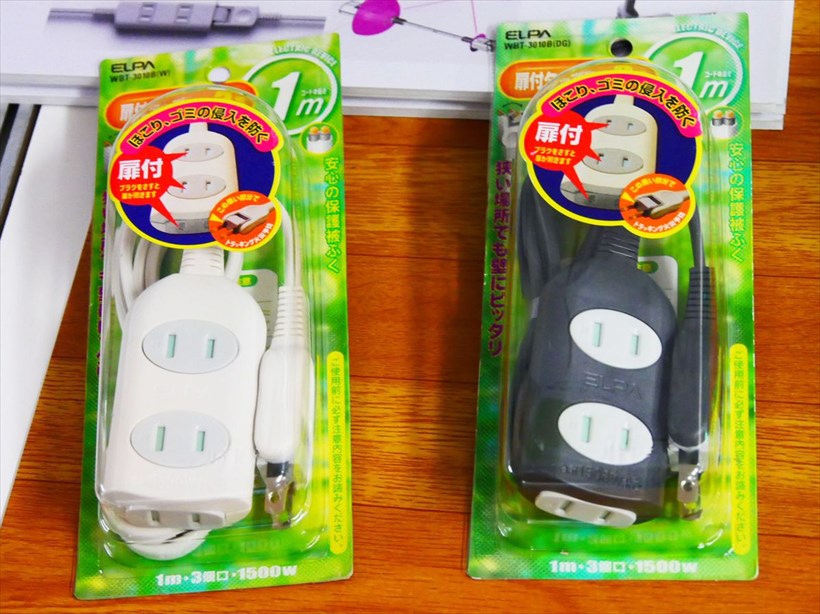 ↑おなじみの電源タップ。価格が安く、品質もよいため、シェアはトップとのこと