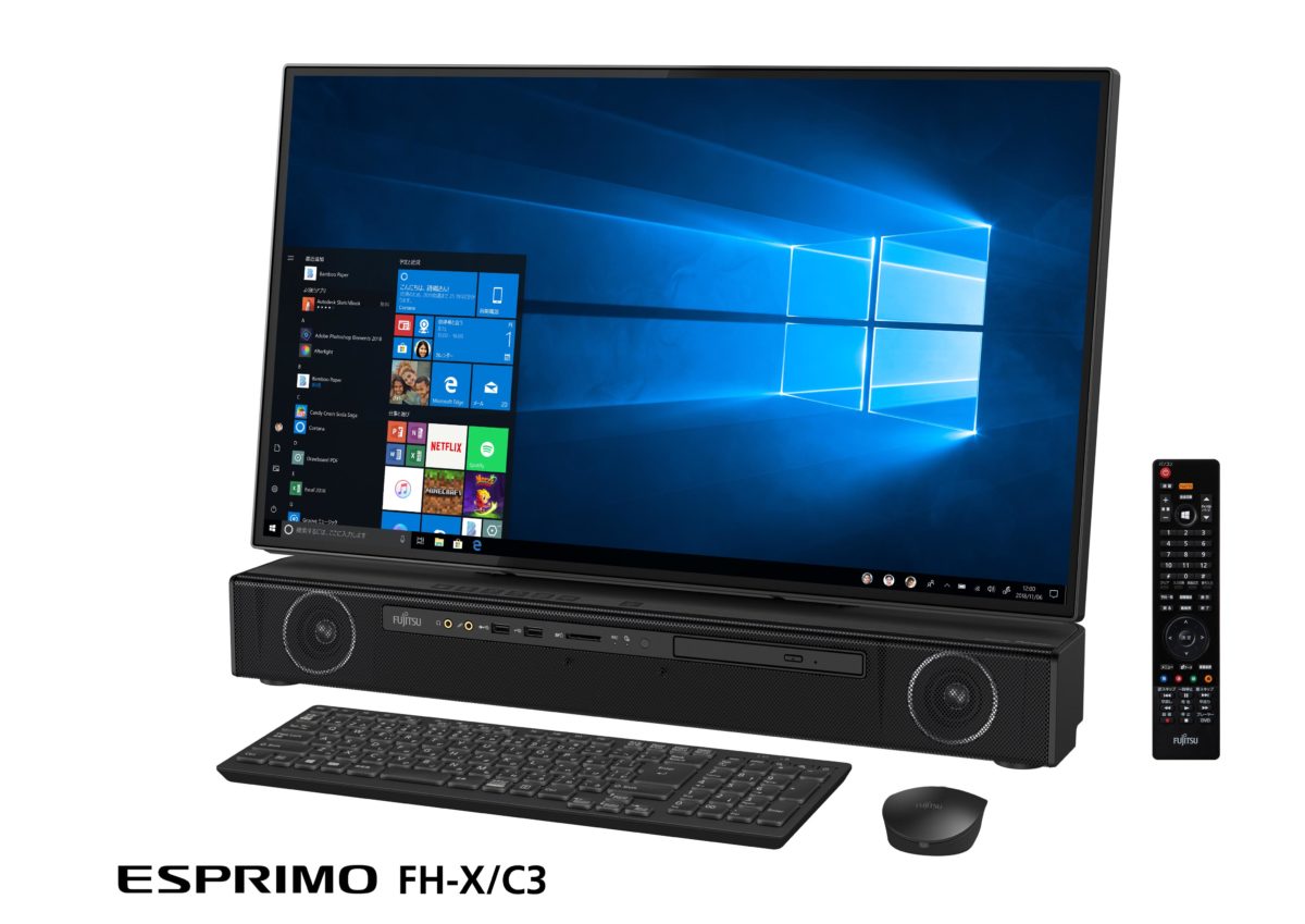 プライベート空間を贅沢にしたい人に! 世界初の4Kチューナー内蔵PC「ESPRIMO FH-X/C3」登場!