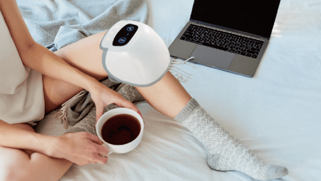 立ち仕事で疲れた人に! 温めながら加圧するヒザ専用マッサージ器