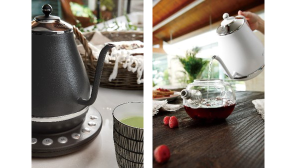 茶葉のポテンシャルを引き出す! デロンギのオシャレ電気ケトル「5段階の温度設定」を追加
