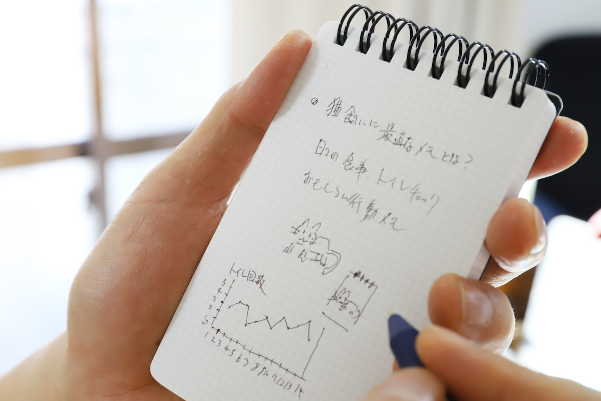 ↑無地としても、方眼としても使える自由度の高い2.5㎜方眼。罫の色も適度に無視できる薄さなのが良い