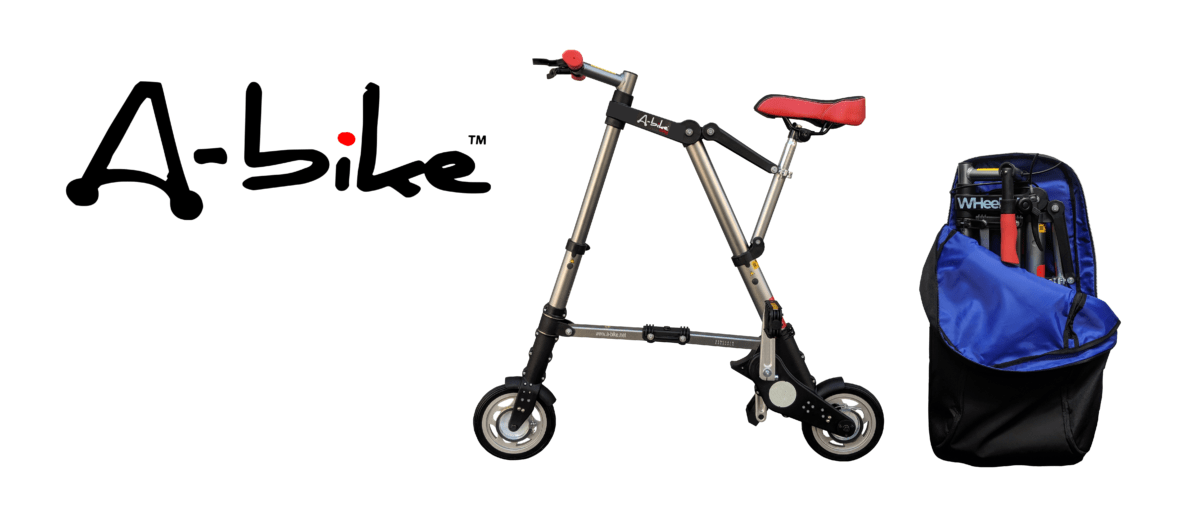 バックパックに収納できる「A-bike city」。電車やバスの車内、カフェにも持ち込めちゃう