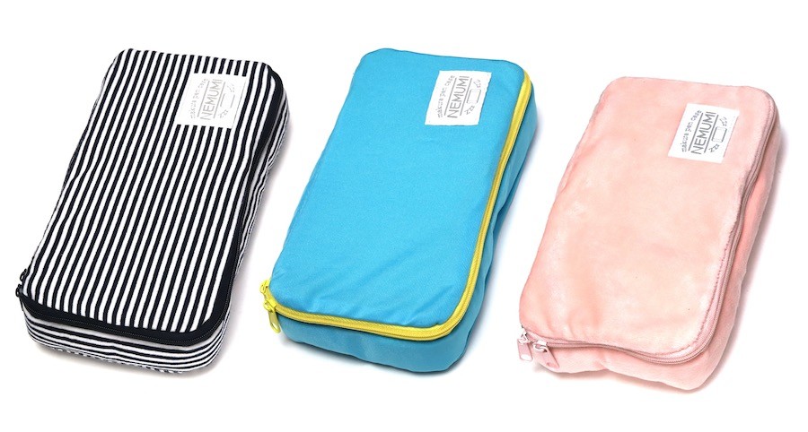↑サンスター文具「NEMUMI(ネムミ)」( 左から「ちょいカタタイプ」「さらもちタイプ」「もこふわタイプ」 )/各1480円+税