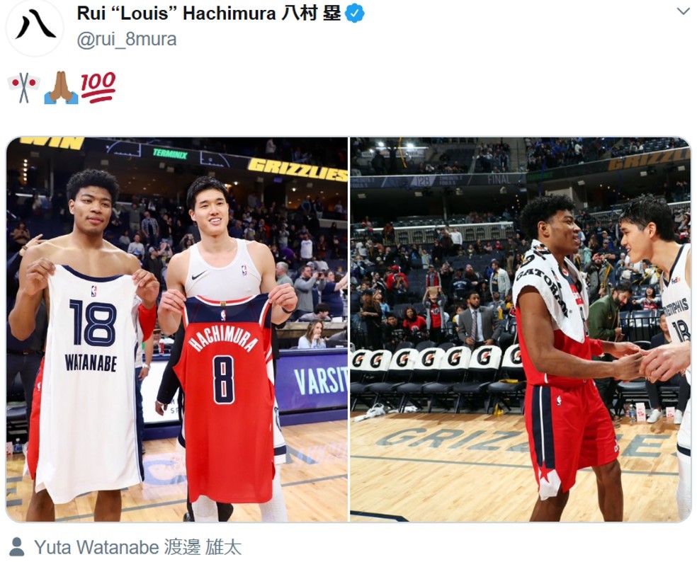 日本バスケ界にとっての歴史的瞬間！ 八村塁と渡邊雄太のNBA初マッチアップに感動コメント続々