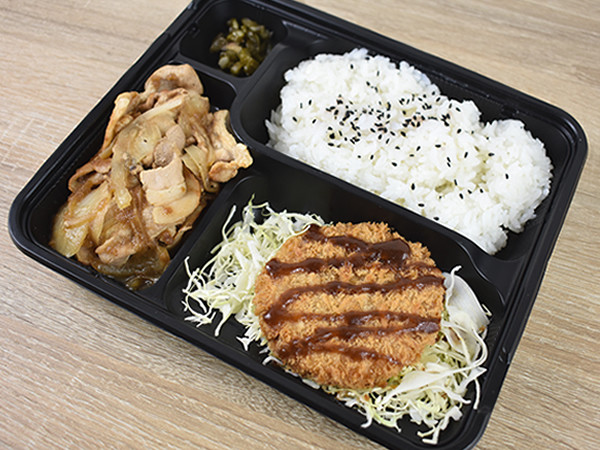 この組み合わせはズルい… ご飯が無限に進むキッチンオリジンの「メンチカツ生姜焼き弁当」