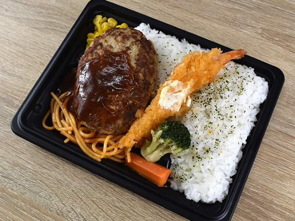 ふわふわハンバーグとエビフライがデカい!! 大満足な食べごたえのローソン「スペシャルハンバーグ＆エビフライ弁当」