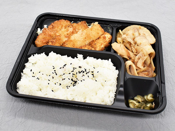キッチンオリジンの人気者がワンプレートに！ 1000kcal超えの最強弁当「チーズチキンかつ生姜焼き弁当」
