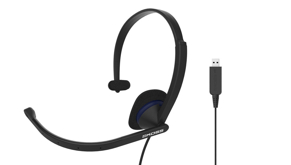 面倒な設定が一切不要! USBに挿すだけで使える片耳ヘッドセットKOSS「CS195-USB」