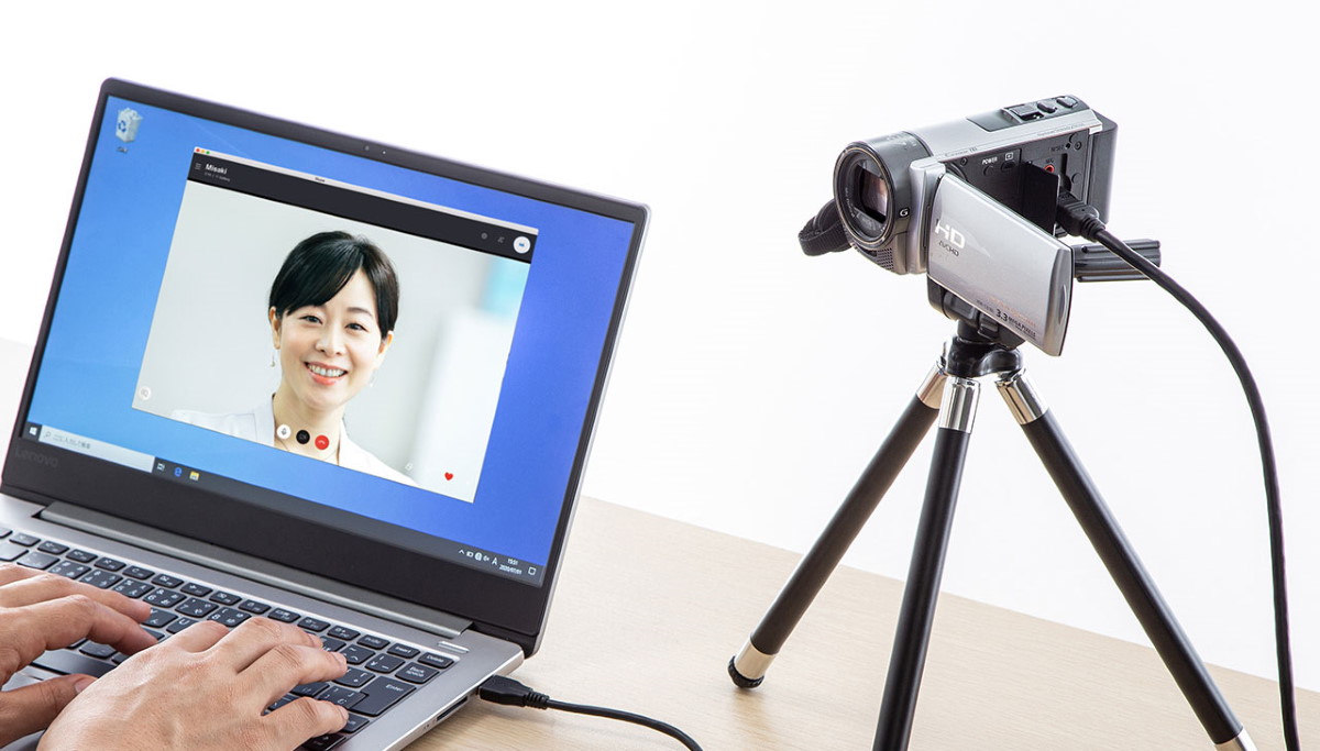 ウェブ会議のカメラを「一眼」にしてぼかす! PCにつなぐだけで使えるUSB-HDMI変換アダプタ