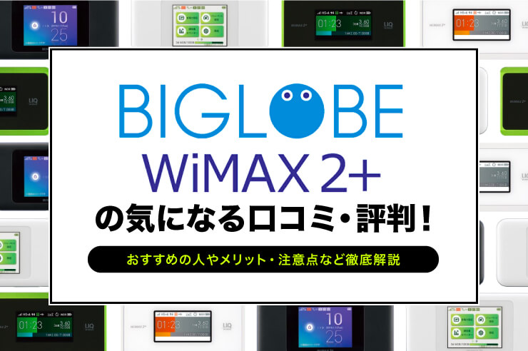 BIGLOBEWiMAX 評判