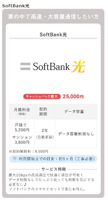 ソフトバンク光
