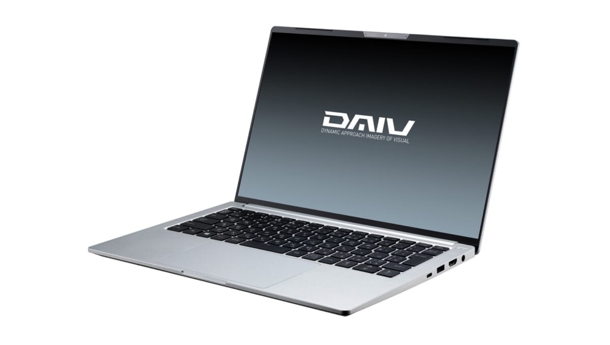 外出先に持ち出しやすい、重さ約985gの14型クリエイター向けノートPC「DAIV 4P」が発売