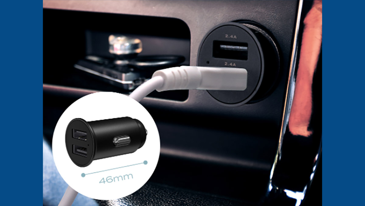 シガーソケットの充電器飛び出してない？ 超コンパクトなUSB充電器「4.8A USB Charger」