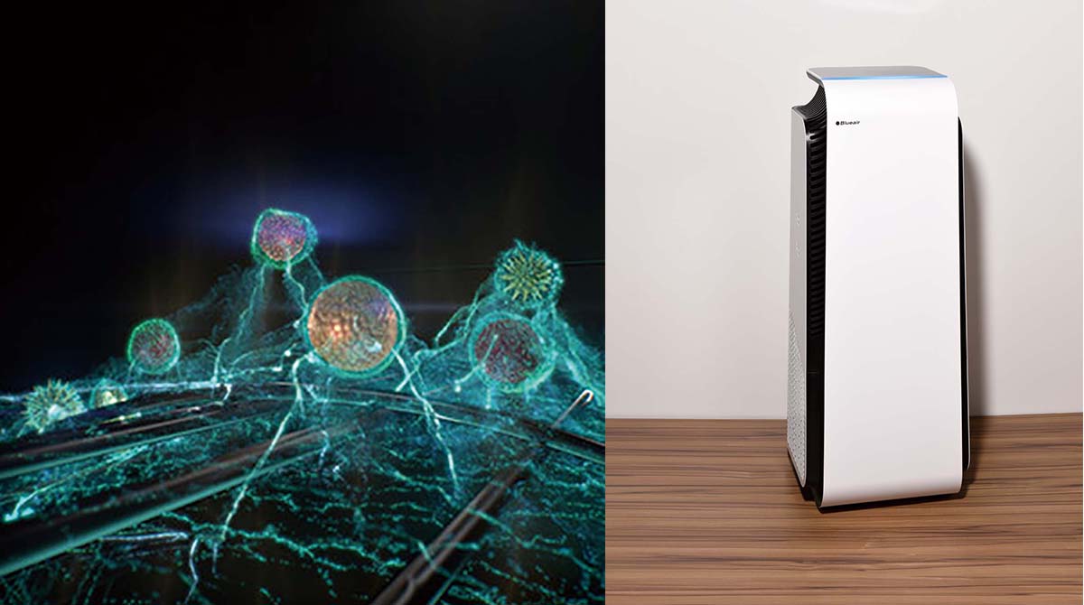 ウイルスレベルの超微粒子をスピーディに捕らえてイオンチャージで抑制「Blueair Protect 7770i」