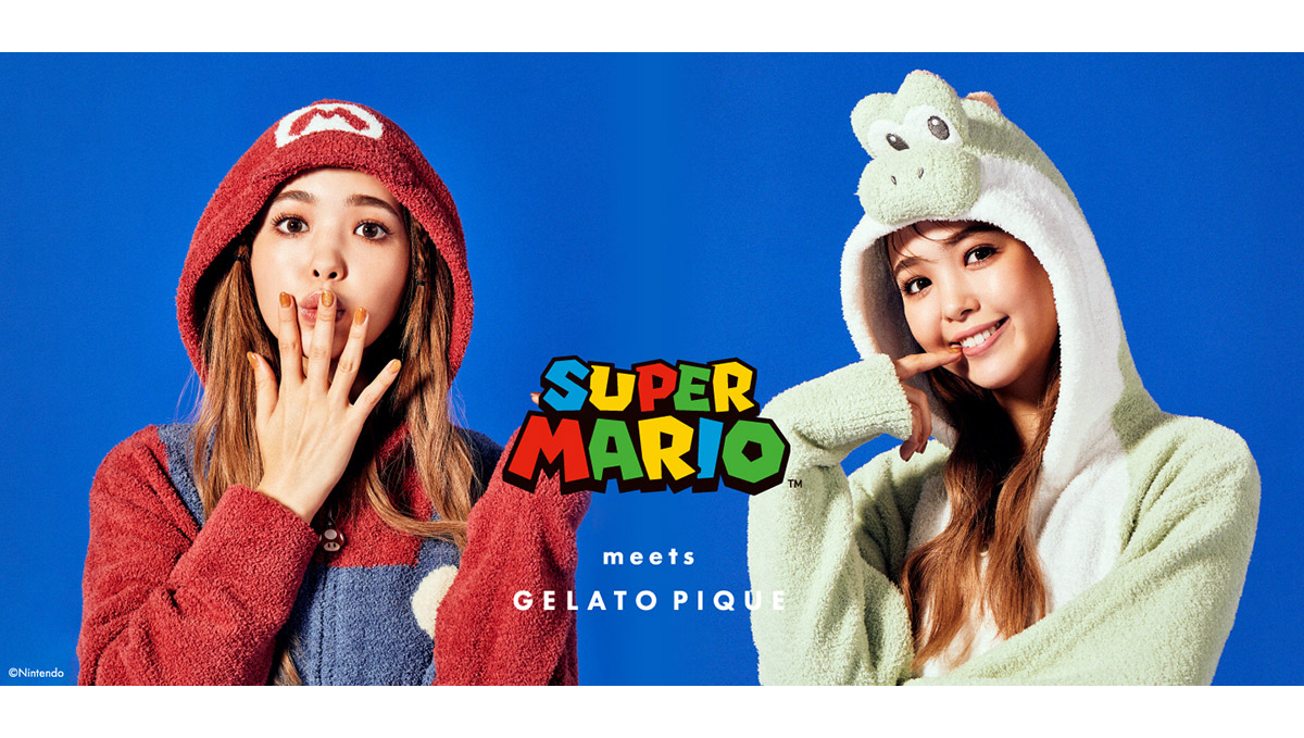 ジェラピケとマリオがコラボ！ マリオやヨッシーになれるニットトップスも