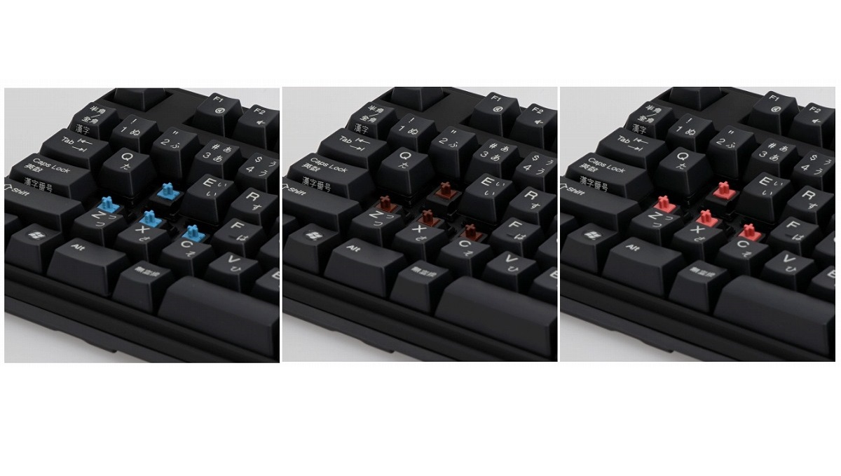 青軸・茶軸・静音赤軸、選べる3種類！ Cherry社製キースイッチを採用したメカニカルキーボードが注目よ