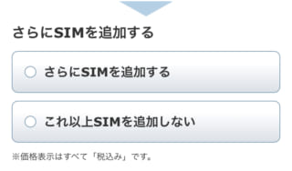 SIM追加選択