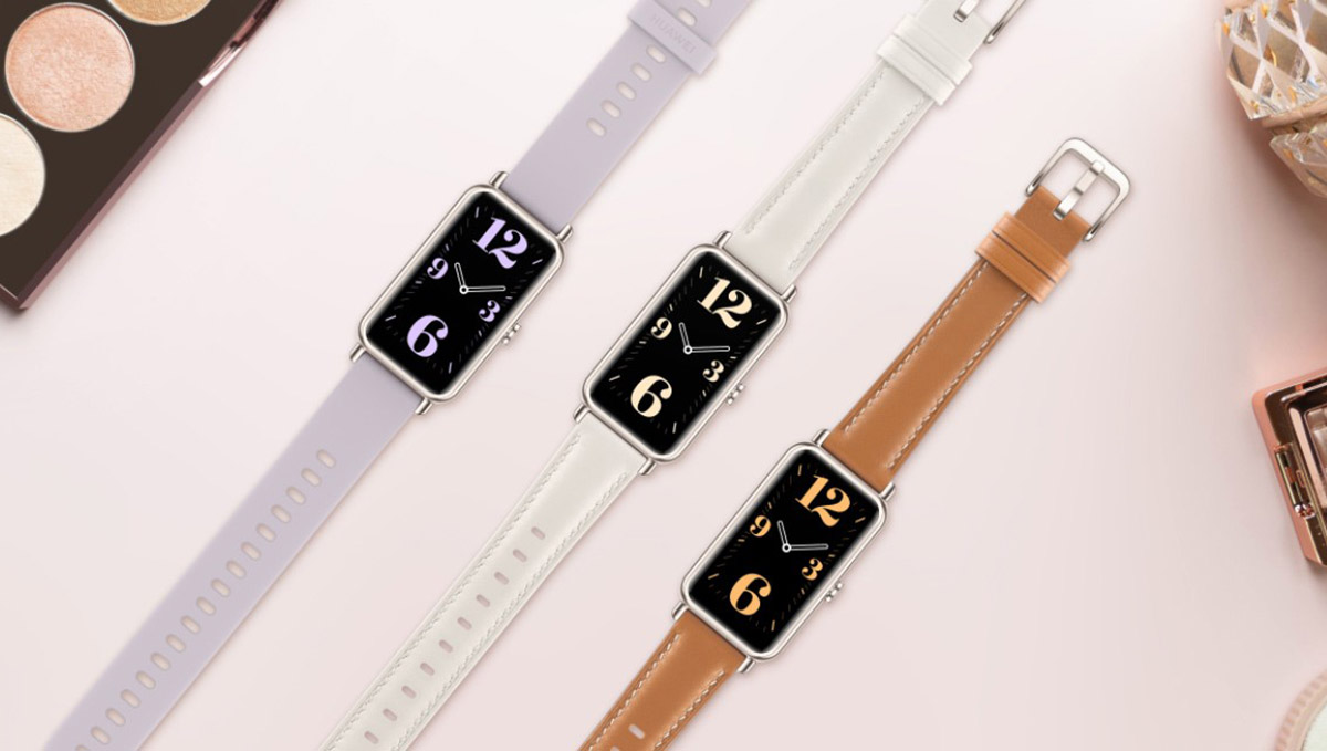 ヨドバシ限定モデル！ フルオロエラストマー素材のストラップで快適さアップ……「HUAWEI WATCH FIT mini」タロパープル