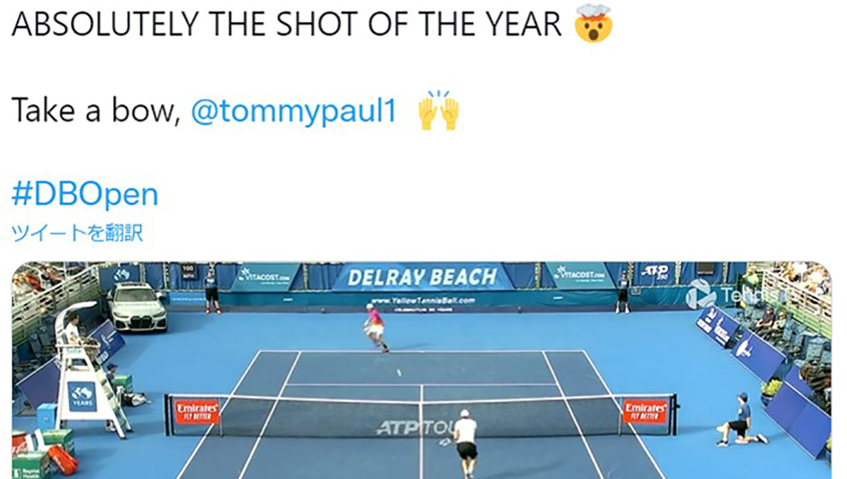 ショット・オブ・ザ・イヤーはもう決まり！ ATPツアーで話題の背面ショットは偶然ではない？