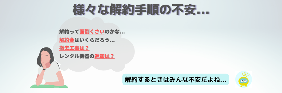 様々な解約手順の不安