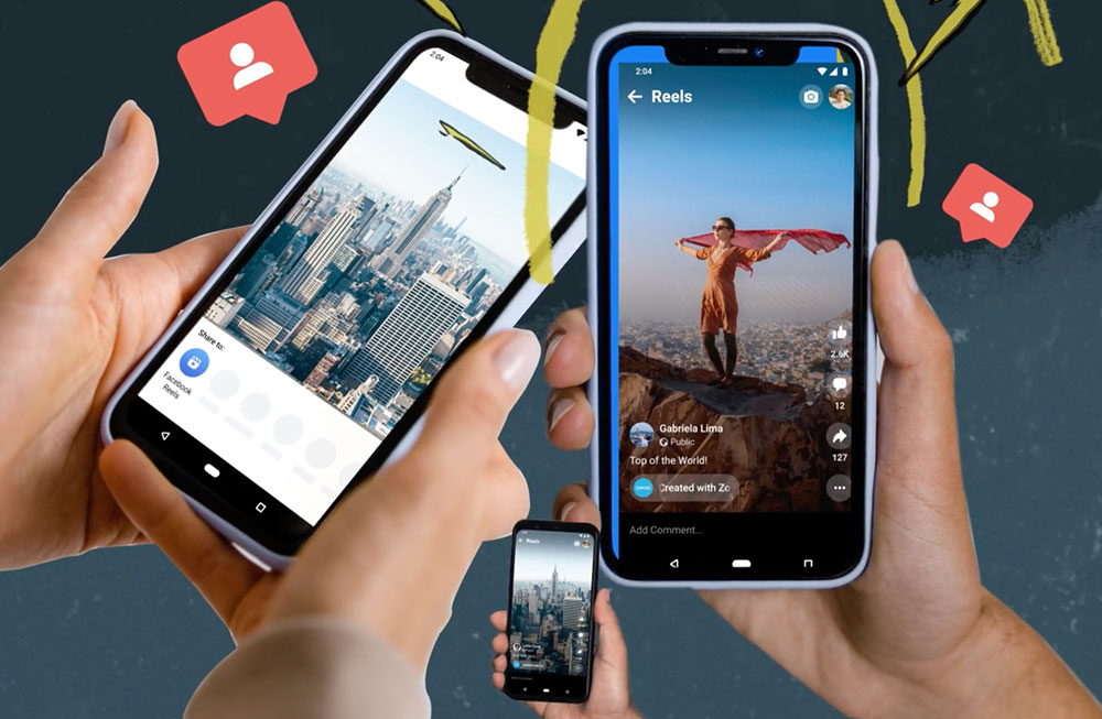 Facebookのショート動画「リール」にTikTokなど他社製アプリから投稿できるように