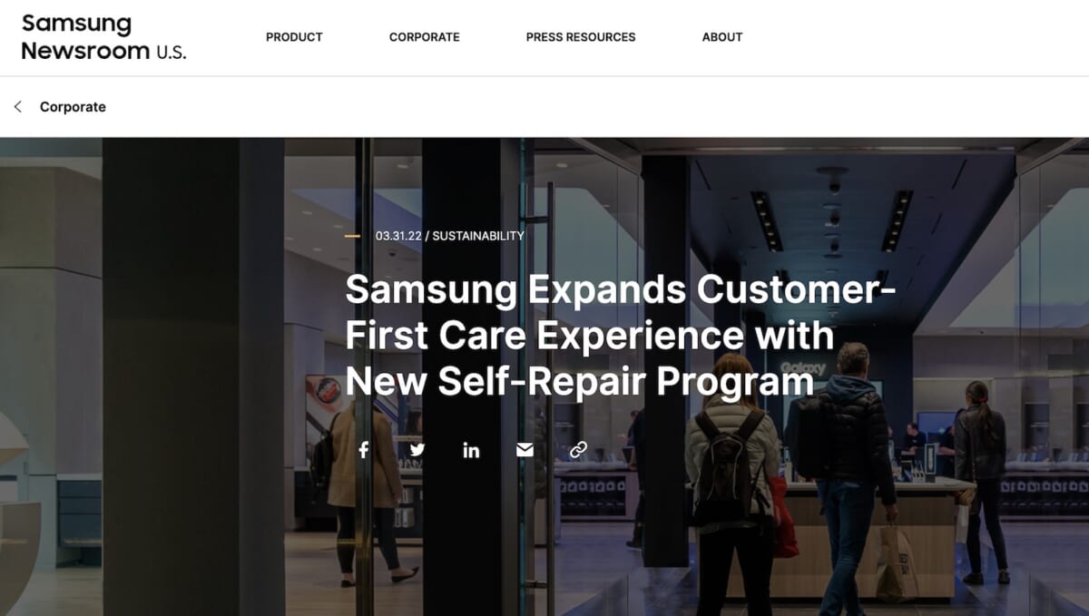 サムスンがiFixitと提携し、純正修理部品を一般提供へ