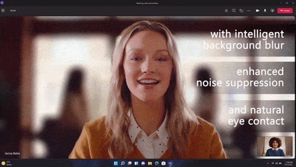Windows 11の「ビデオ会議機能」がパワーアップ！ アイコンタクト機能などが新搭載