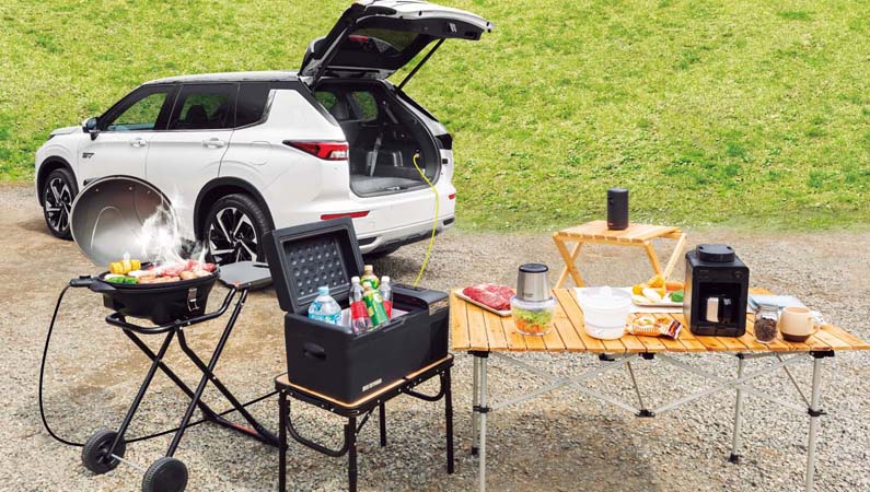 キャンプでの「くう・のむ・あそぶ」をEV×家電で堪能！ 初心者キャンプがはかどる家電を紹介