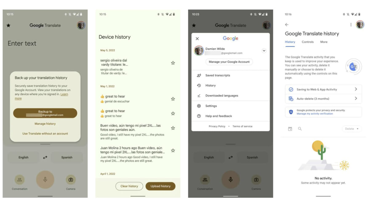語学学習に最適？ Google 翻訳履歴のアカウント保存が可能に