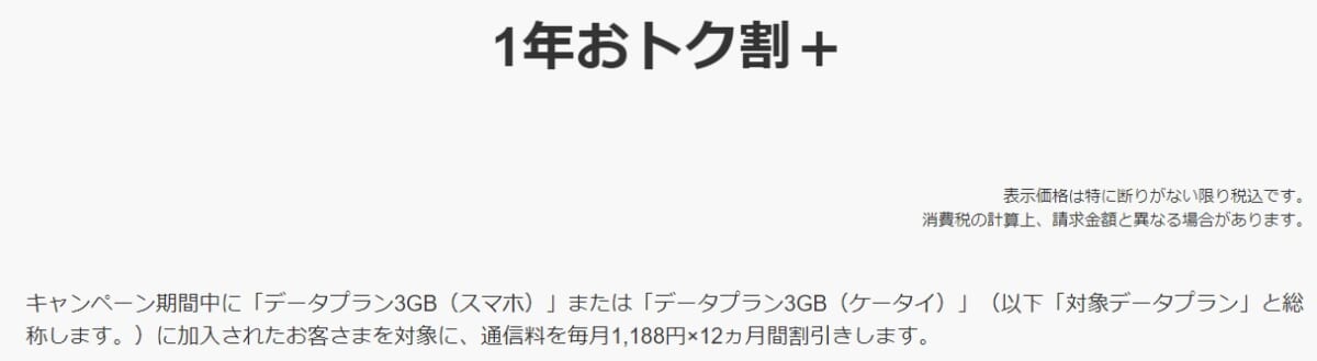1年おトク割+