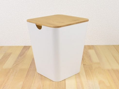 小物入れにもピッタリ！お洒落なゴミ箱「バンブーシリーズ」なら机の上にも置ける