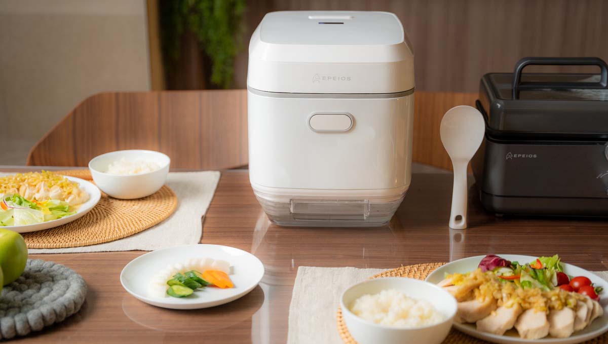 クラス最⾼レベル「糖質カット率54%」を実現！ まとめ炊きも可能な「EPEIOS 糖質カット炊飯器」発売