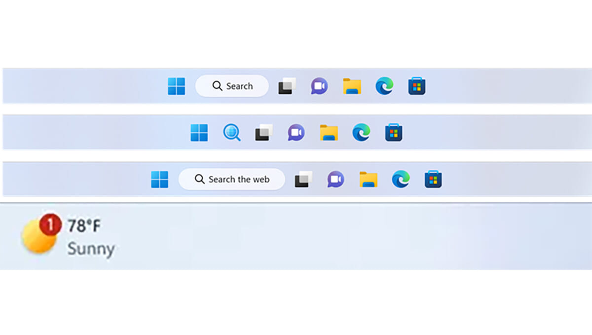 より検索しやすく便利に？ Windows 11がタスクバーの改良テスト実施