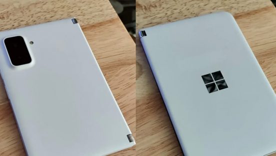 欲しかったかも。プラスチック製の廉価なSurface Duo開発機が流出