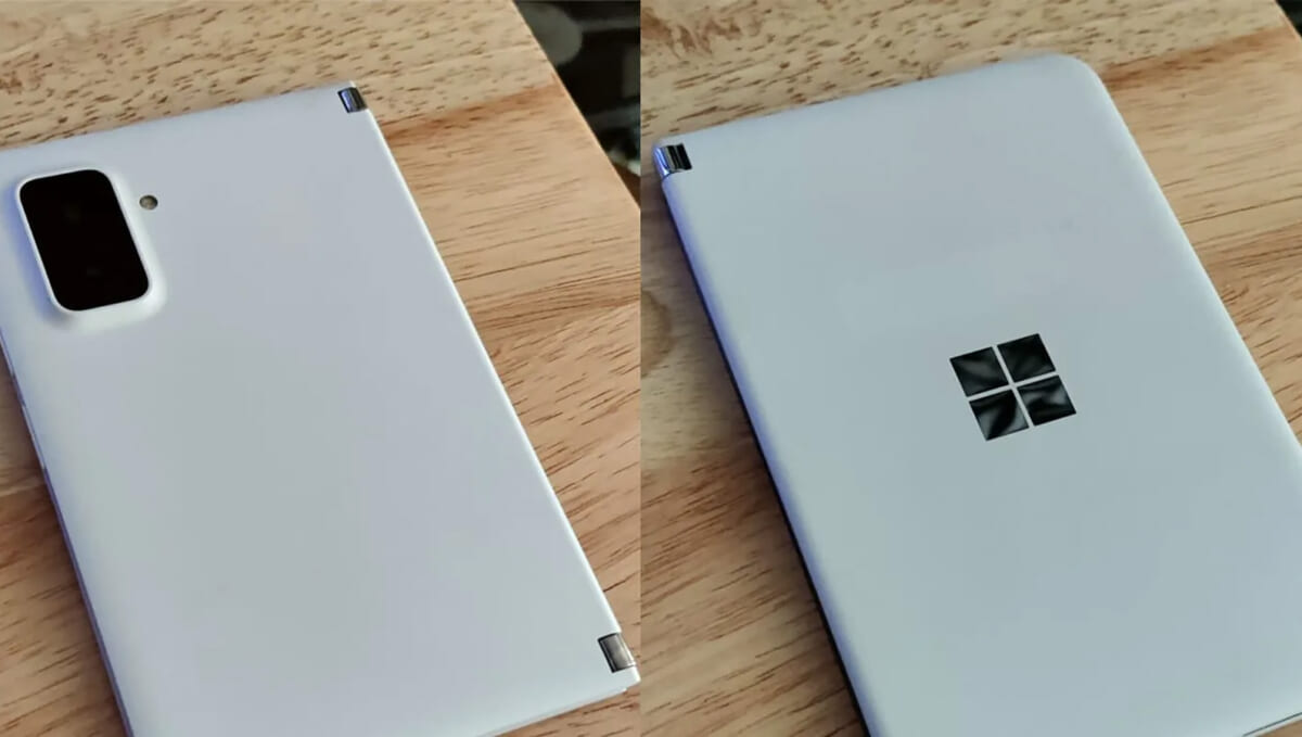 欲しかったかも。プラスチック製の廉価なSurface Duo開発機が流出