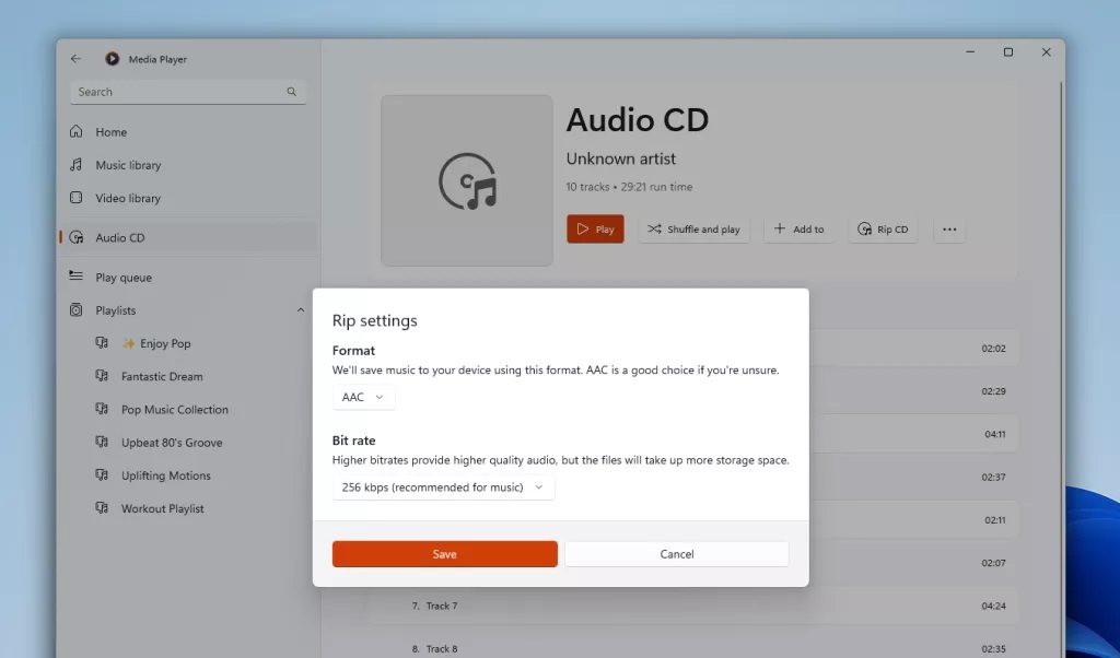 Windows 11標準の「メディアプレイヤー」、ついにCDリッピングに対応！