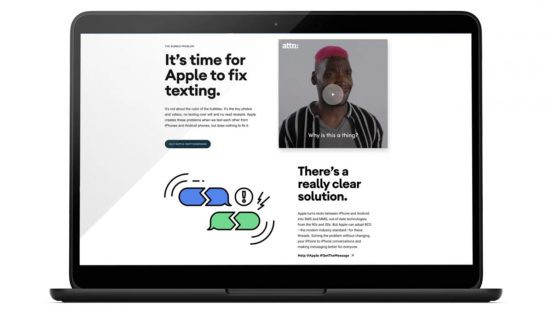 「アップルさん、考え直そ？」グーグルがRCSメッセージに関するキャンペーン
