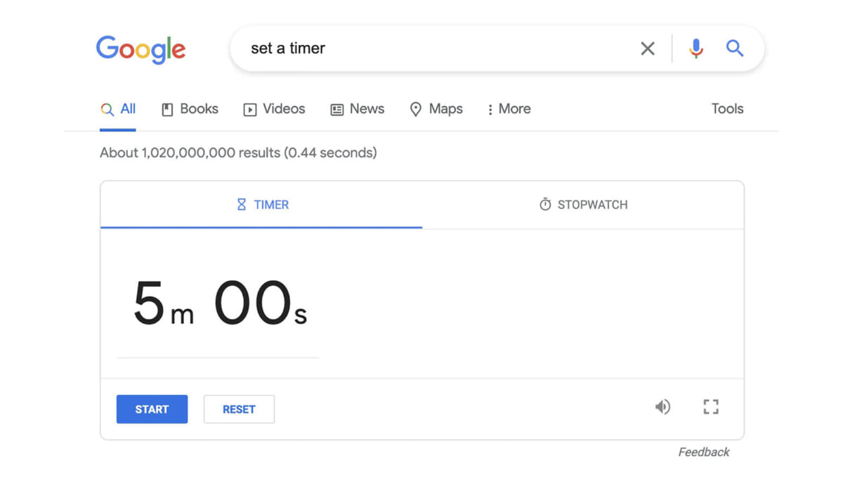 知らない人多いかもしれないけど、Google 検索のタイマー／ストップウォッチが復活しました