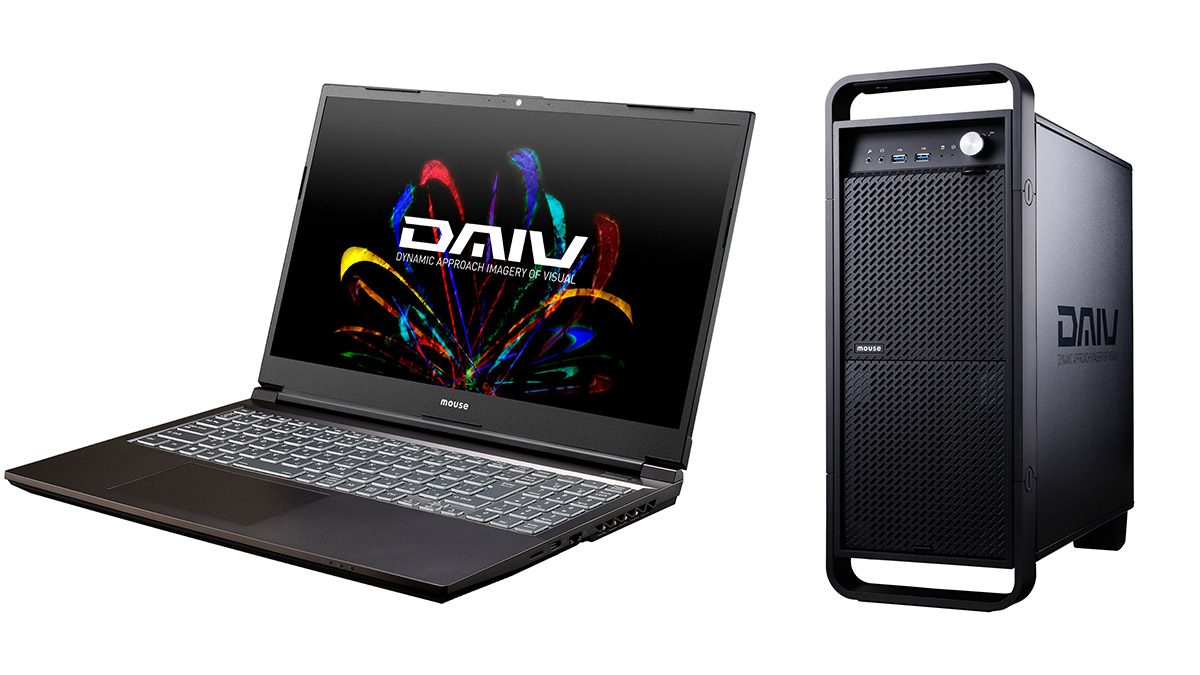 リニューアル＆新モデル追加！ マウスのクリエイター向けPCシリーズに、新たにノートPCとデスクトップPCが登場