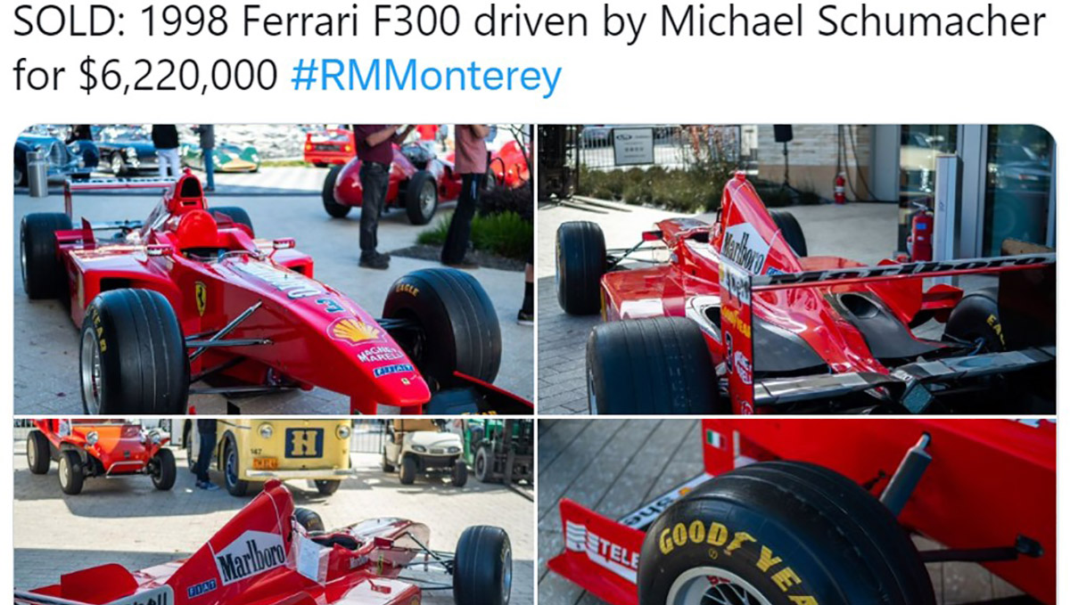 “皇帝”が駆ったF1マシンが9億円で落札も最高額更新ならず、さらに上には上が