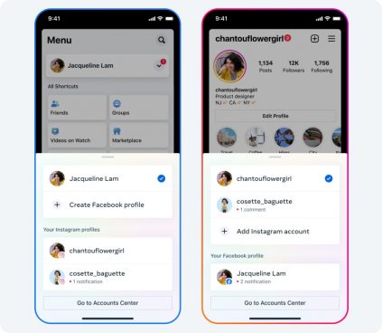 Meta社、FacebookとInstagramアカウントを簡単に切り替えられる新機能をテスト中！